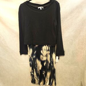 SOLD!!Studio 1 Women Longsleeve Mixed Media Dress Sz XL